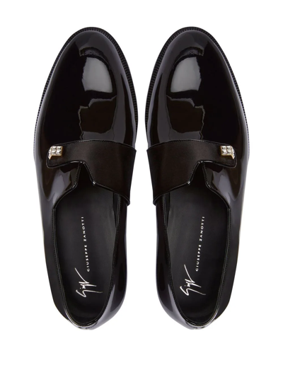 Shop Giuseppe Zanotti Marty Patent Loafers In Schwarz