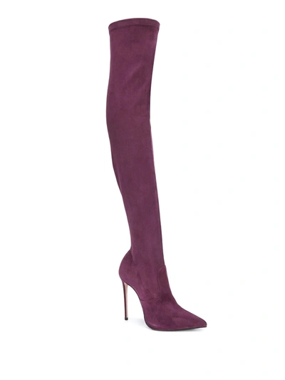 Shop Le Silla Eva Stretch Boot In Purple
