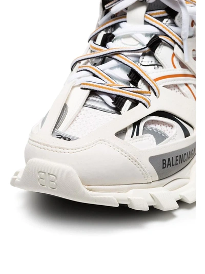 Balenciaga Multicolor Mesh And Rubber Track Sneakers In White