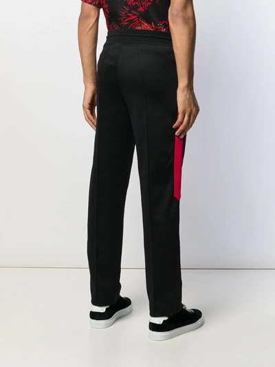 Shop Givenchy Pleat Detail Side Stripe Track Pants In Black