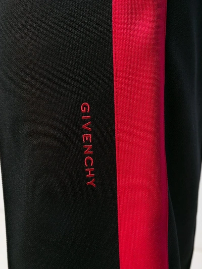 Shop Givenchy Pleat Detail Side Stripe Track Pants In Black