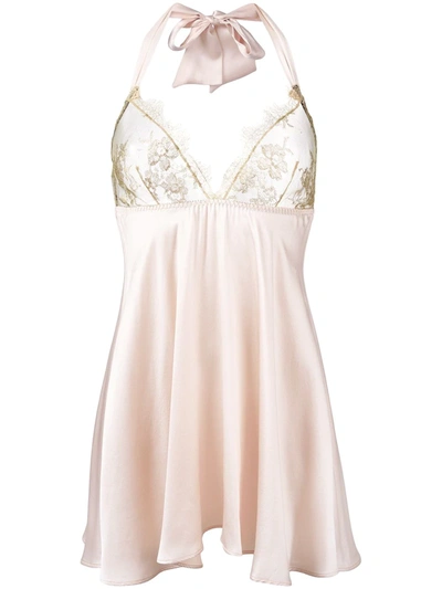 Shop Gilda & Pearl Harlow Babydoll Slip Dress In Neutrals