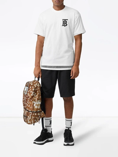 Shop Burberry Oversized Monogram Motif T-shirt In White