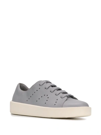 Shop Camper Courb Perforated Low-top Sneakers In Blue