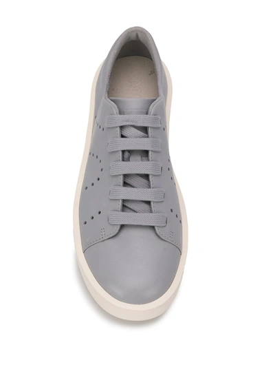 Shop Camper Courb Perforated Low-top Sneakers In Blue