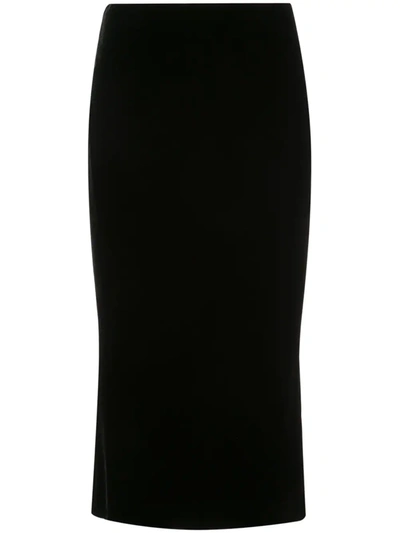 Shop Marchesa Pencil Midi Skirt In Black