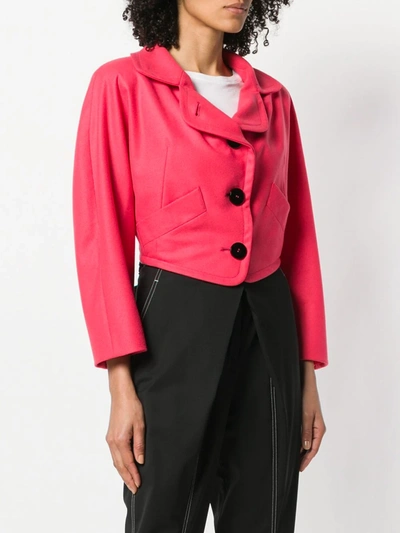 Pre-owned Gianfranco Ferre Vintage Oversized Cropped Blazer In Pink