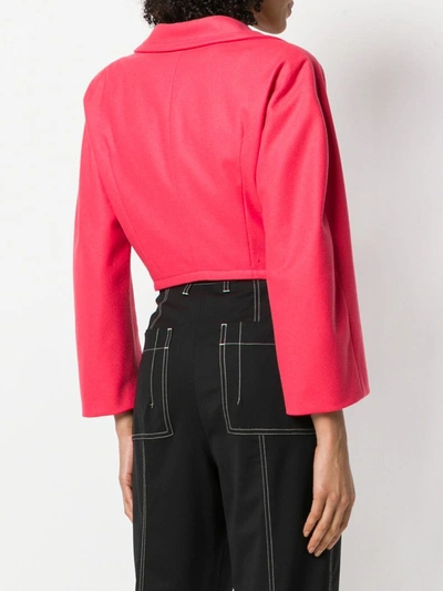 Pre-owned Gianfranco Ferre Vintage Oversized Cropped Blazer In Pink