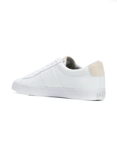 Polo Ralph Lauren Longwood Logo-print Leather Low-top Trainers In White