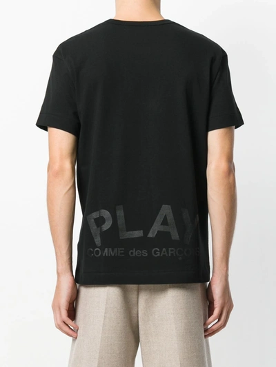 Shop Comme Des Garçons Play Printed T-shirt In Black