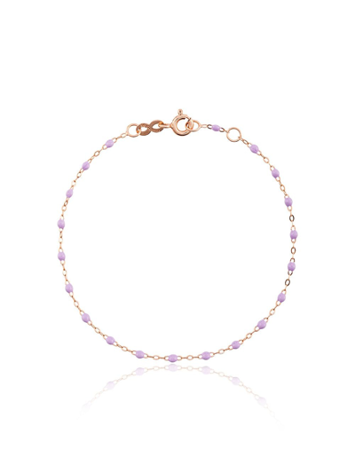 Shop Gigi Clozeau 18kt Rose Gold Classic Gigi Lilac Beaded Bracelet In Pink