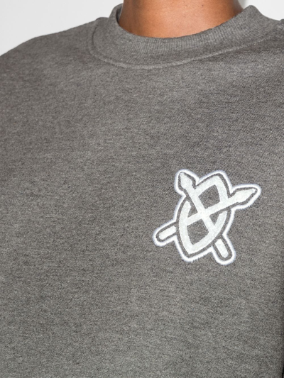 Daily Paper Hovvie Brand-embroidered Cotton-jersey Sweatshirt In Grey