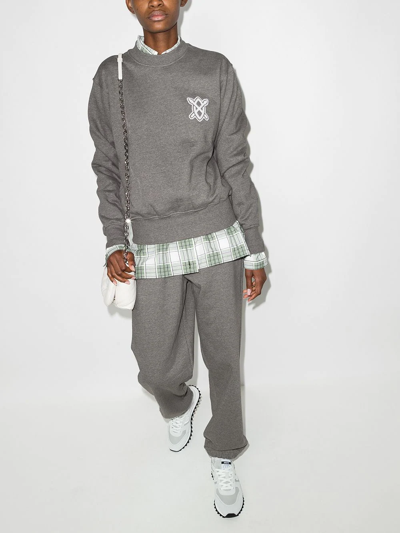 Daily Paper Hovvie Brand-embroidered Cotton-jersey Sweatshirt In Grey