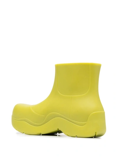 Shop Bottega Veneta Rubber Ankle Boots In Green