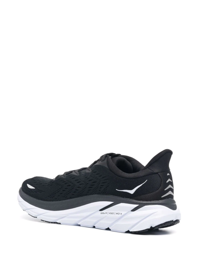 Shop Hoka One One Logo-print Lace-up Sneakers In Black