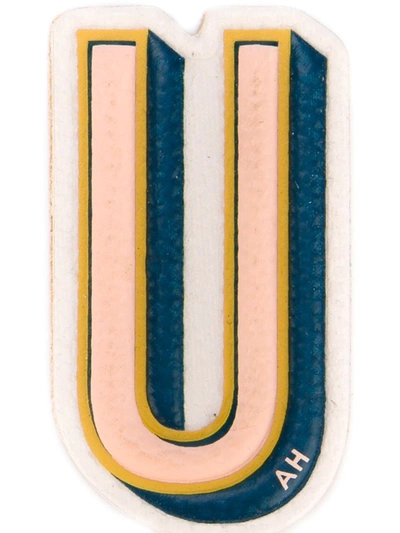 Shop Anya Hindmarch 'u' Sticker In Multicolour