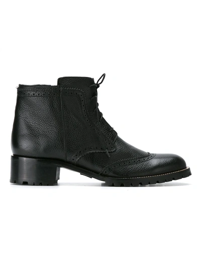 Shop Sarah Chofakian Combat Boots In Black