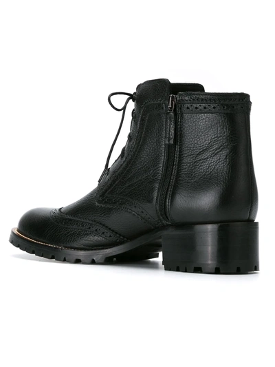 Shop Sarah Chofakian Combat Boots In Black