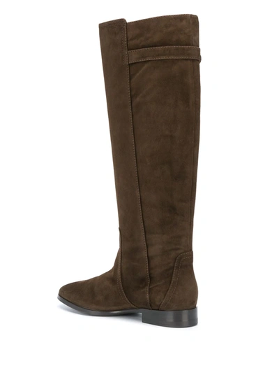 Shop Dolce & Gabbana Knee-length Suede Boots In Brown