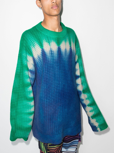 The Elder Statesman Daybreak Tie-dye Cashmere Sweater In Blue | ModeSens