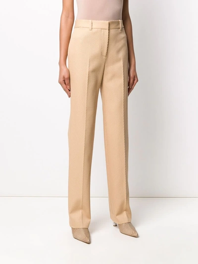Victoria Beckham High-waisted Tailored Trousers In Neutrals