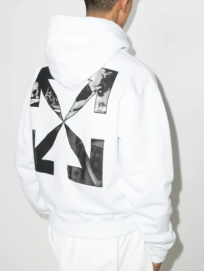 Shop Off-white Caravaggio Arrow Over Hoodie In Weiss