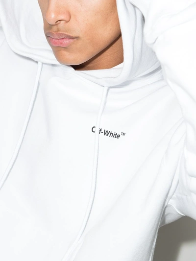 Shop Off-white Caravaggio Arrow Over Hoodie In Weiss