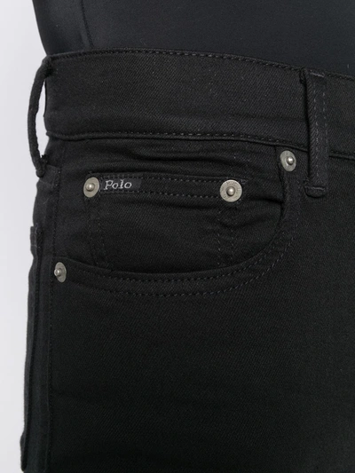 Shop Polo Ralph Lauren High Rise Skinny Jeans In Black