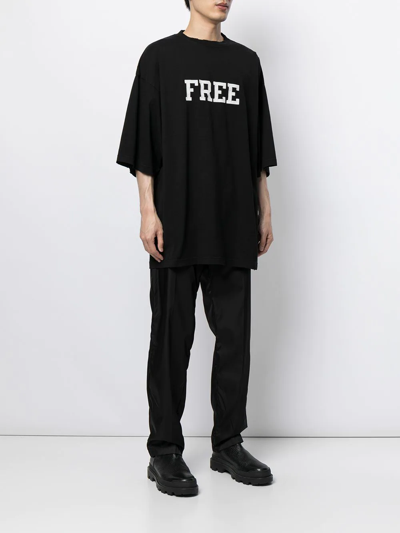 Shop Balenciaga Free Print Oversized T-shirt In Schwarz