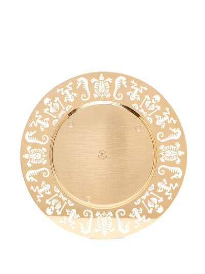 Ghidini 1961 Perished Open-work Gold-tone Tray In 金色