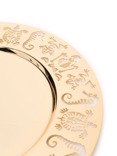 Ghidini 1961 Perished Open-work Gold-tone Tray In 金色