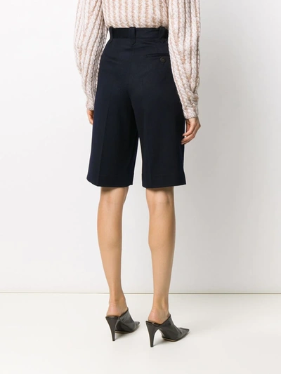 Shop Loewe Tailored Shorts In Blue