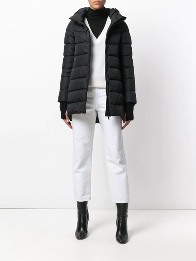Herno Hooded Puffer Jacket In Black
