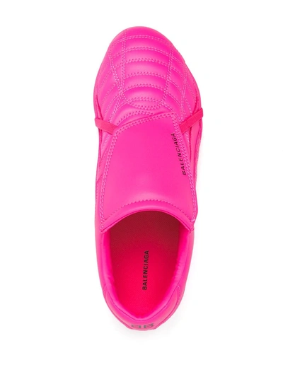 Shop Balenciaga Soccer Low-top Sneakers In Pink