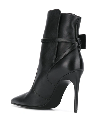 Shop Off-white Square-toe Ankle Booties In Black