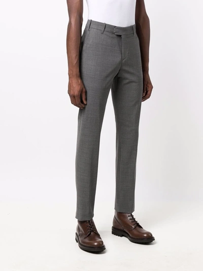 Shop Eleventy Straight-leg Tailored Trousers In Grau