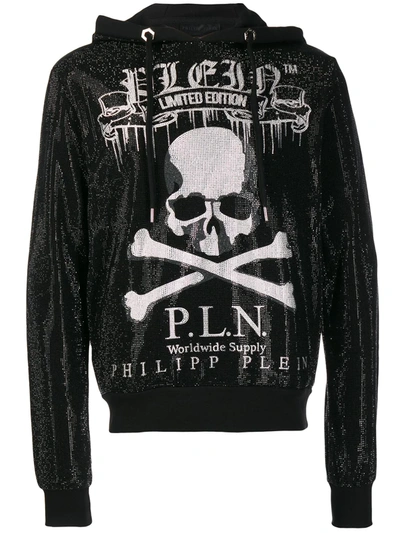 Shop Philipp Plein Hooded Sweatshirt In Black