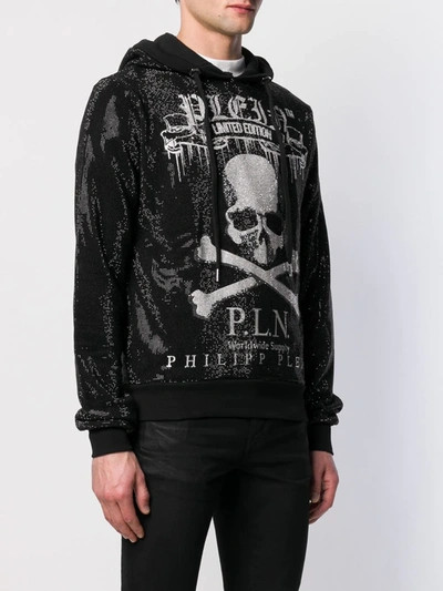 Shop Philipp Plein Hooded Sweatshirt In Black