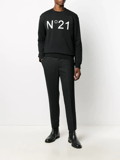 Shop N°21 Logo-print Sweatshirt In Black