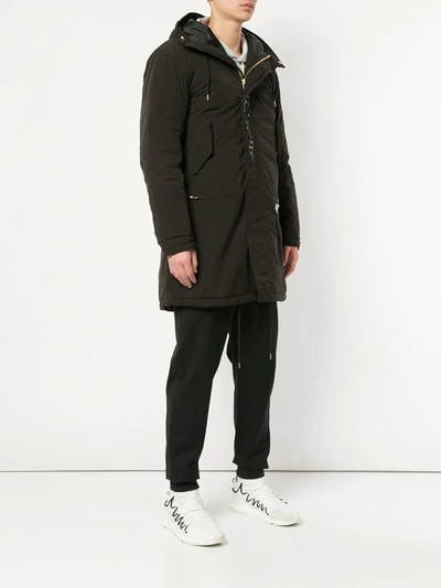 MAKAVELIC CONCEALED FRONT COAT - 黑色