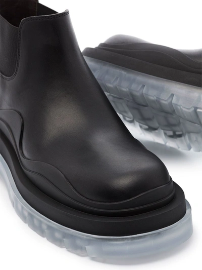Shop Bottega Veneta Transparent-sole Chunky Ankle Boots In Black