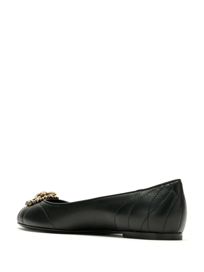 Shop Dolce & Gabbana Devotion Ballerina Shoes In Black
