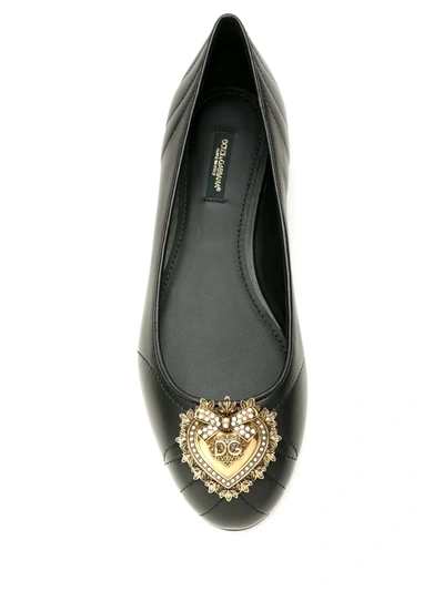 Shop Dolce & Gabbana Devotion Ballerina Shoes In Black