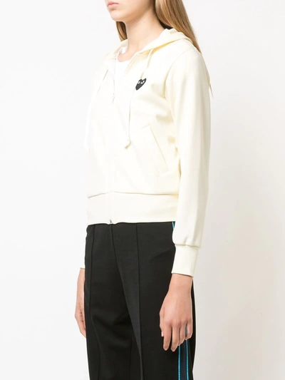 Comme Des Garçons Play Heart Logo-patch Track Jacket In Yellow