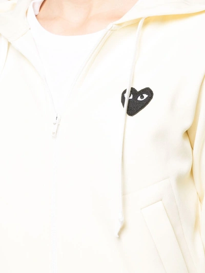 Comme Des Garçons Play Heart Logo-patch Track Jacket In Yellow