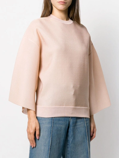 Shop Givenchy Wide Sleeve Jumper In Neutrals