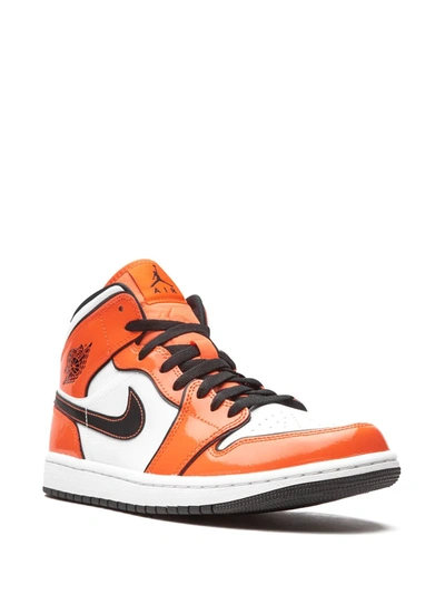 Shop Jordan Air  1 Mid Se "turf Orange" Sneakers In White