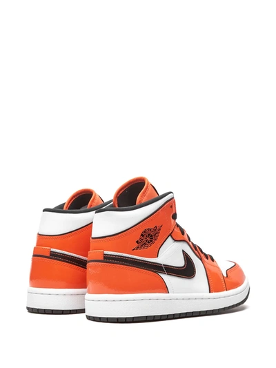 Shop Jordan Air  1 Mid Se "turf Orange" Sneakers In White