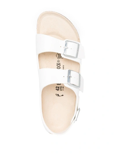Shop Birkenstock Milano Buckled Sandals In White