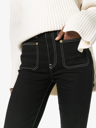 Shop Khaite Raquel Cropped Jeans In Black